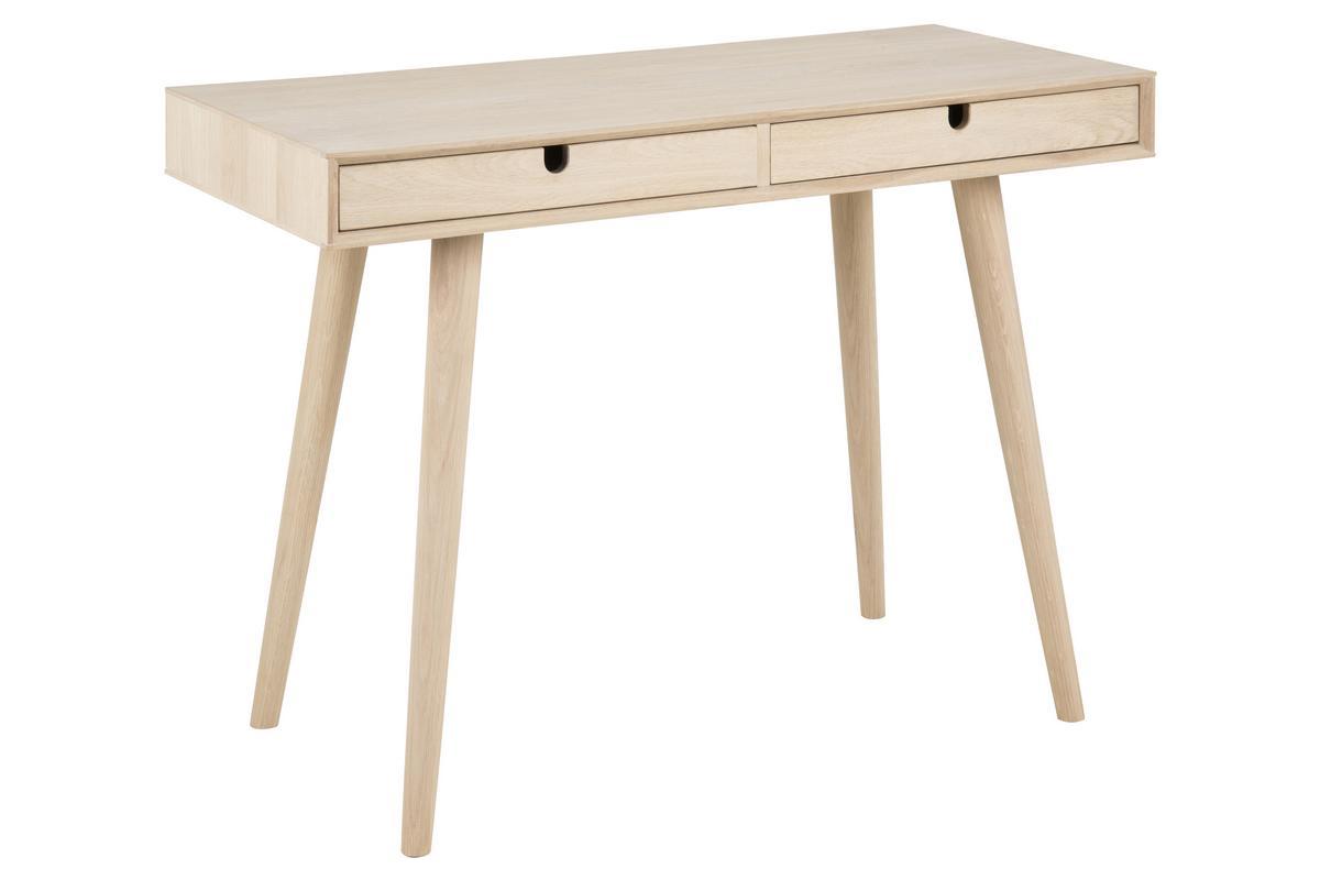 Schreibtisch skandinavisch 2 Schublden Eichen-Finish L100 cm - NOHOLI