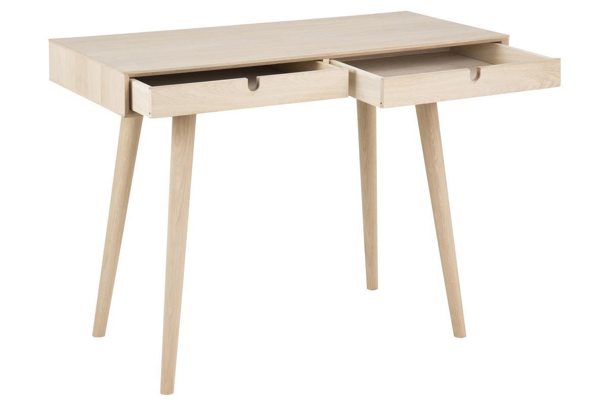 Schreibtisch skandinavisch 2 Schublden Eichen-Finish L100 cm - NOHOLI