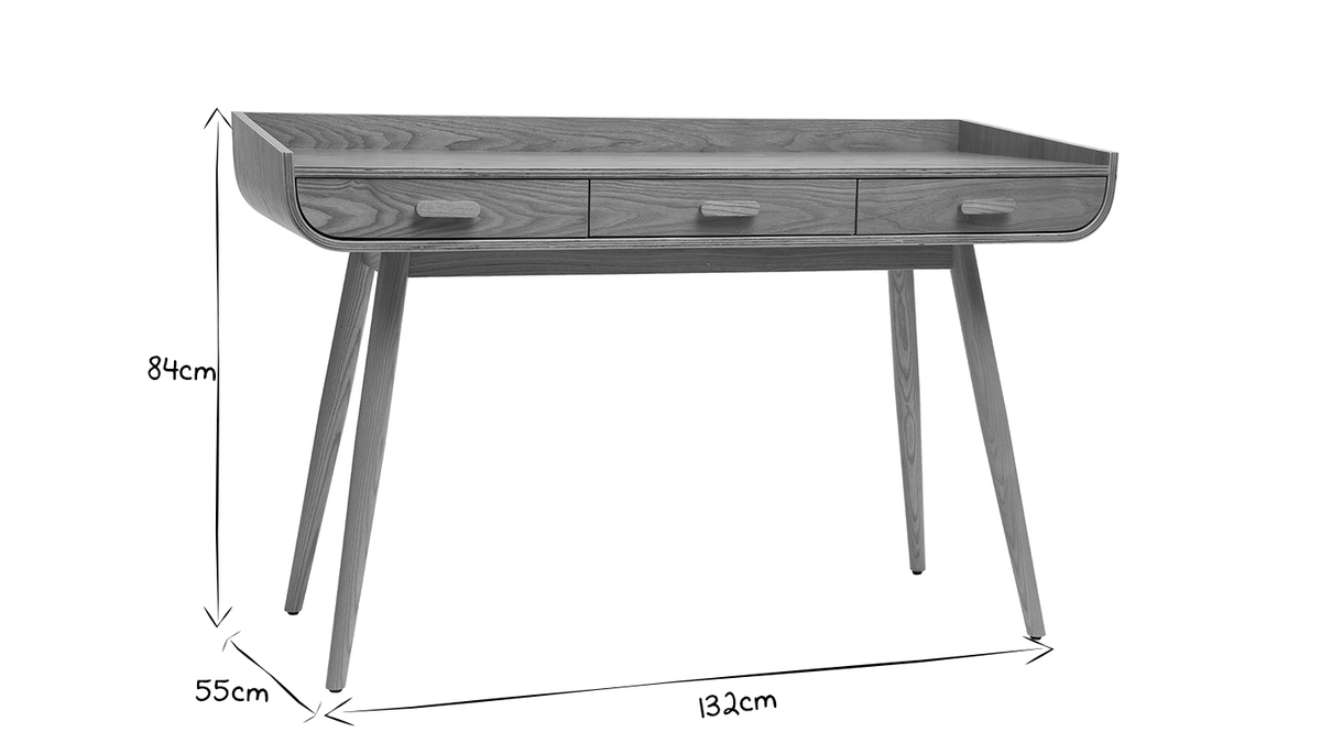 Schreibtisch skandinavisch helles Holz HALLEN