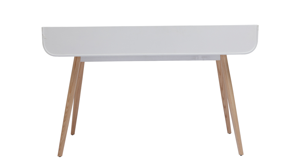 Schreibtisch skandinavisch helles und weißes Holz HALLEN