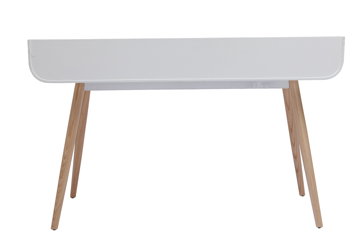 Schreibtisch skandinavisch helles und weies Holz HALLEN