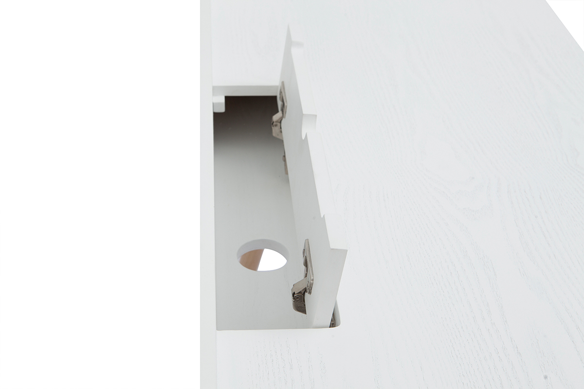 Schreibtisch skandinavisch helles und weies Holz HALLEN