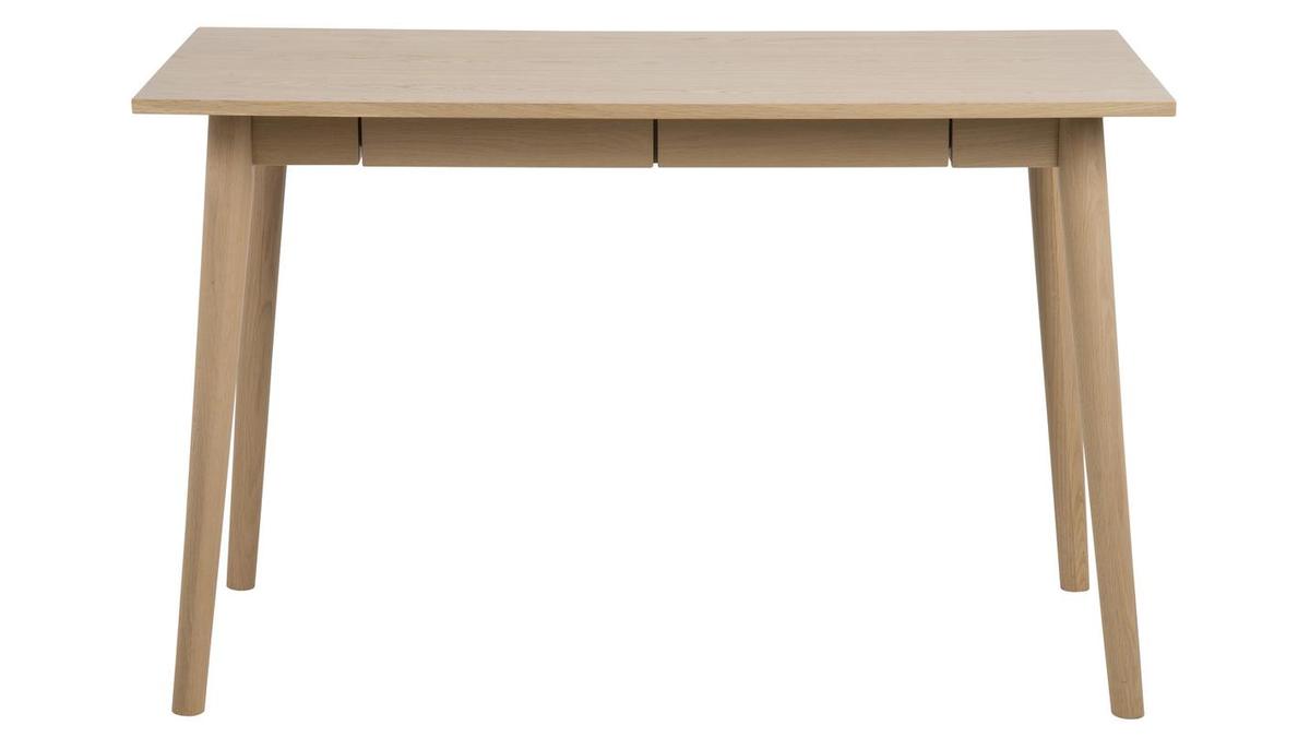 Schreibtisch skandinavisch mit 2 Schubläden Eichen-Finish B120 cm - JOYCE