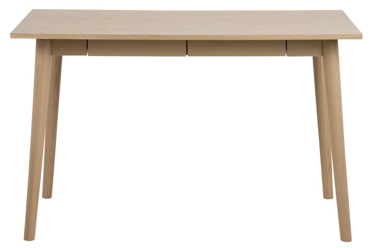 Schreibtisch skandinavisch mit 2 Schublden Eichen-Finish B120 cm - JOYCE
