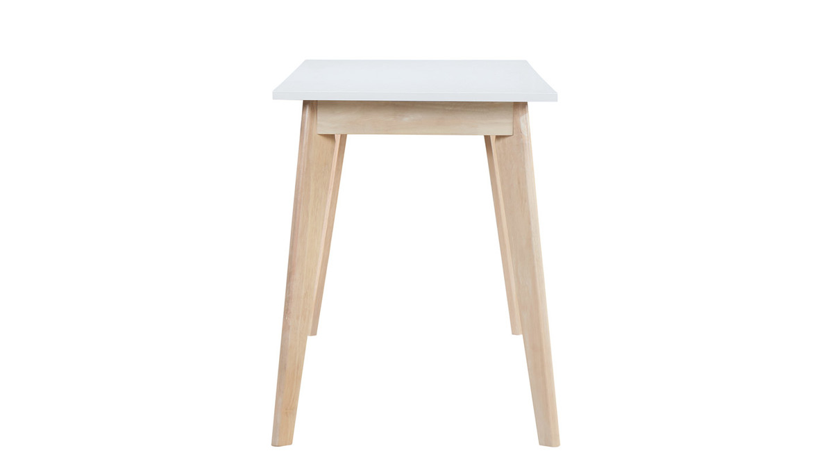 Schreibtisch skandinavisch mit Schubladen Holz Wei  L160 LEENA