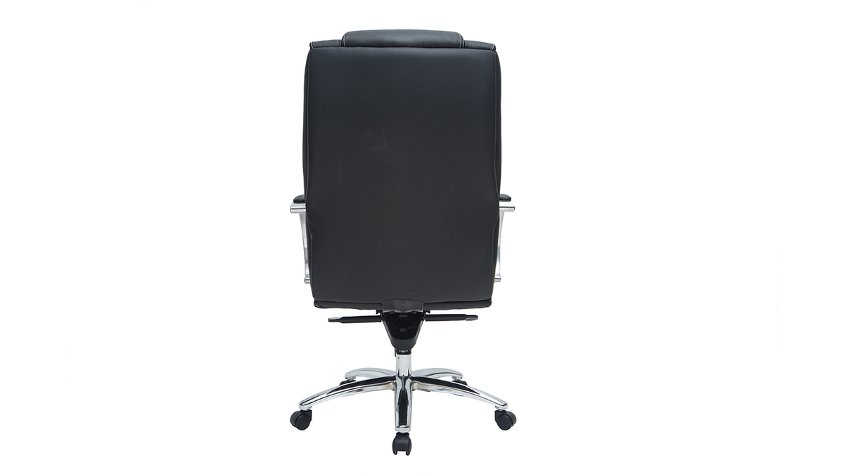 Schreibtischsessel / Chefsessel aus schwarzem Leder Donatello - Rindsleder