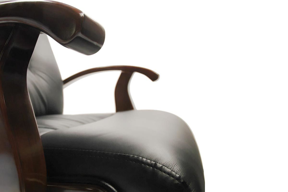 Schreibtischsessel / Chefsessel aus schwarzem Leder Mona Lisa - Rindsleder