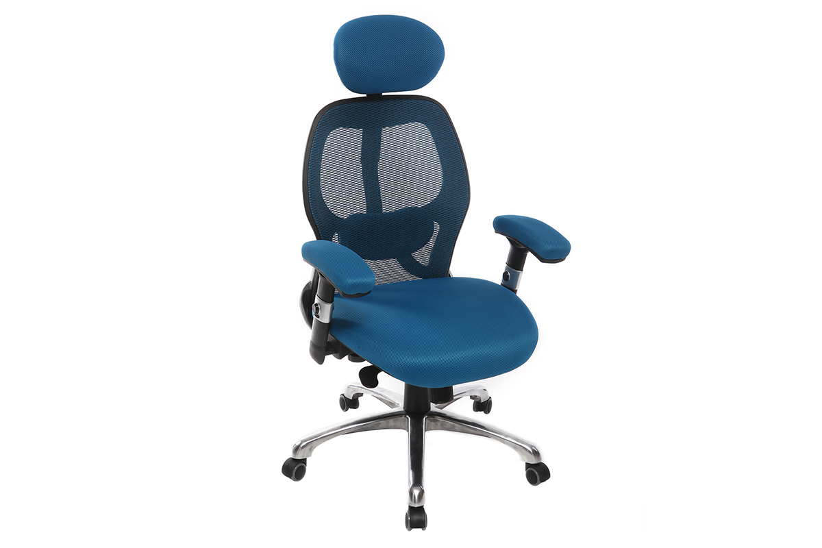 Schreibtischsessel ergonomisch Blau ULTIMATE V2 plus