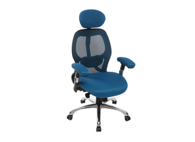 Schreibtischsessel ergonomisch Blau ULTIMATE V2 plus