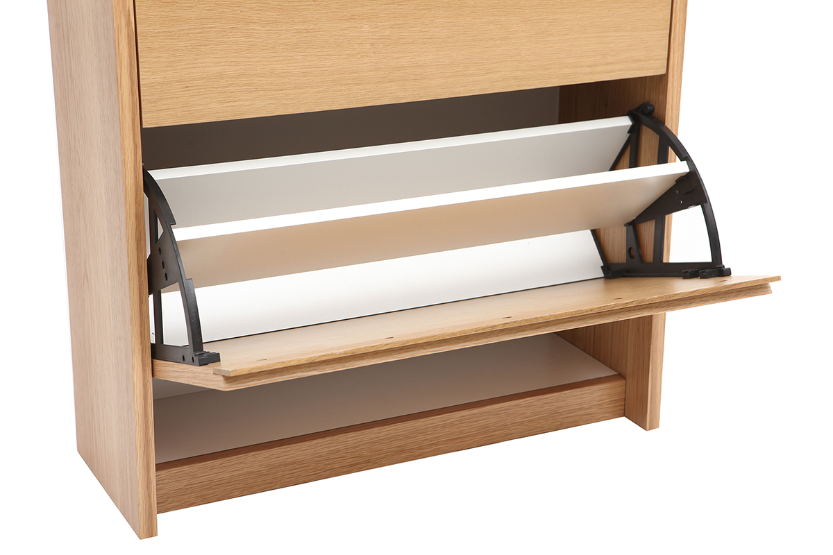 Schuhschrank skandinavisch 3 Fcher Eiche ZAPPA