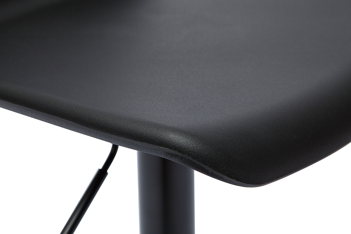 Schwarze 360� drehbare und h�henverstellbare Design-Barhocker (2er-Set) KRONOS