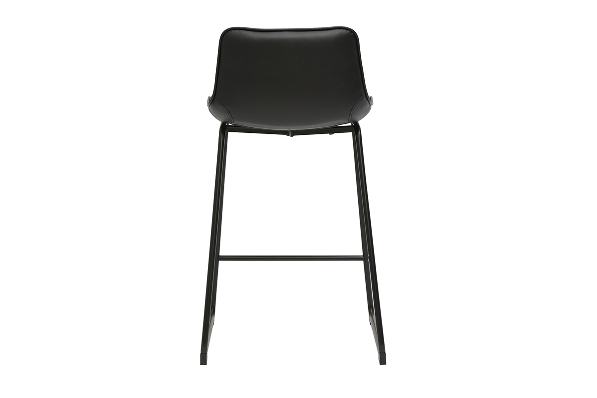 Schwarze Barhocker aus Metall H65 cm (2er-Set) BOOST