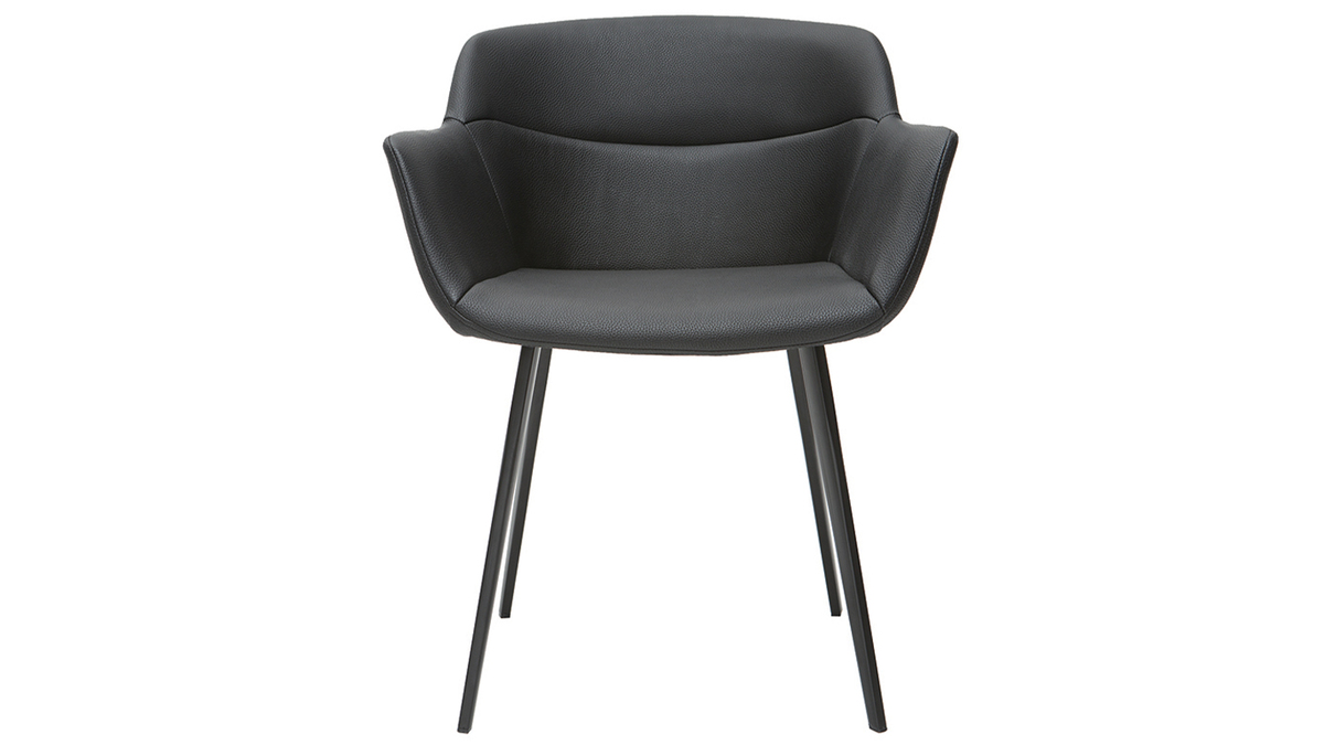 Schwarze Design-Stühle (2er-Satz) NERO