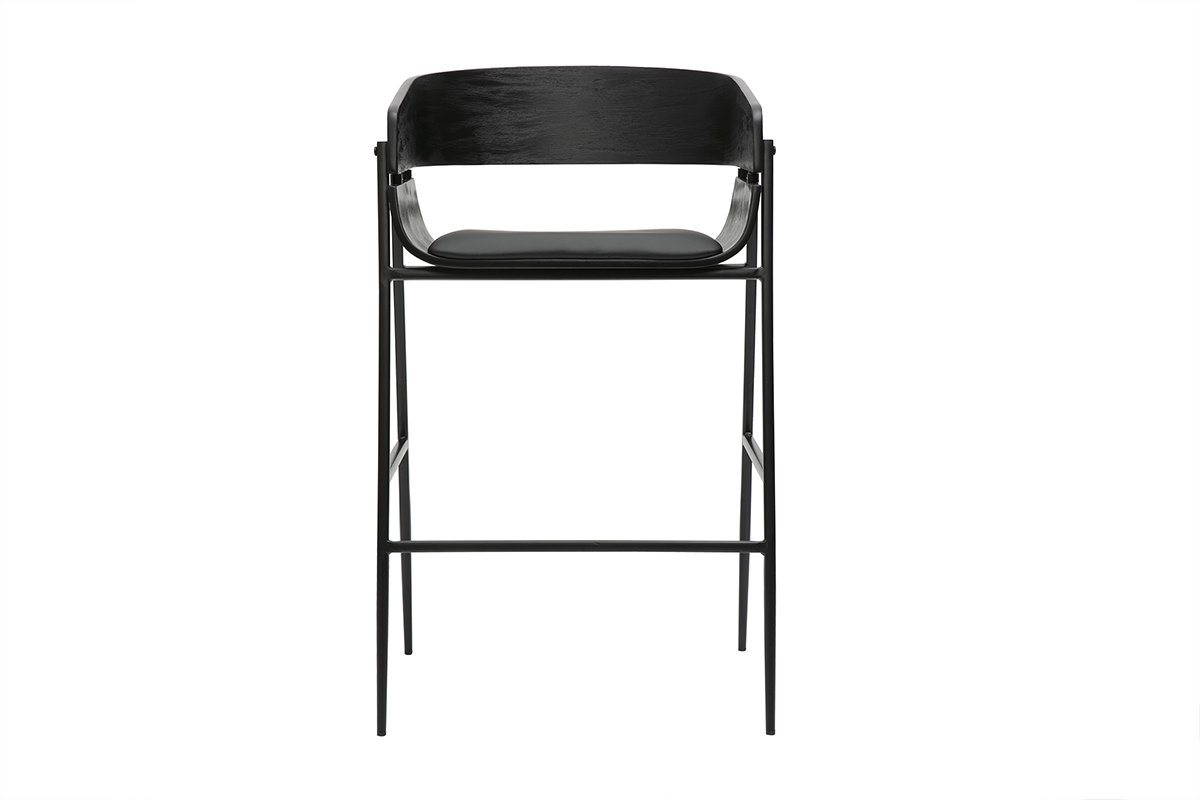 Schwarze Designer-Barhocker (2er Set) WESS