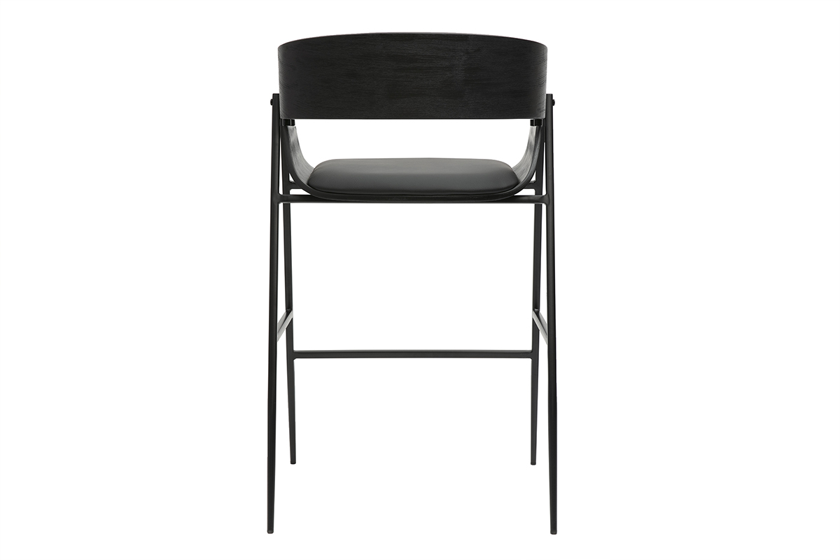 Schwarze Designer-Barhocker (2er Set) WESS