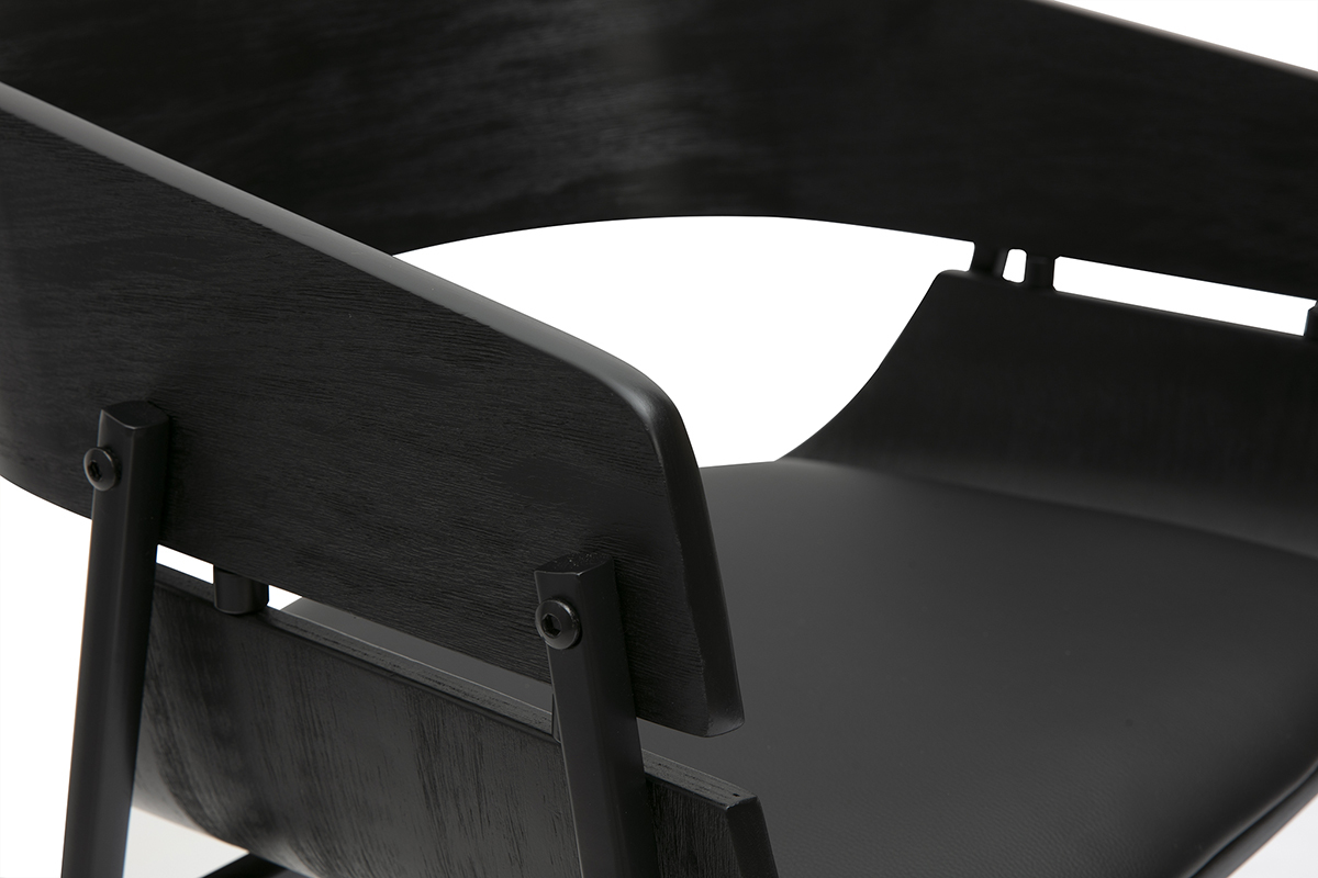 Schwarze Designer-Barhocker (2er Set) WESS