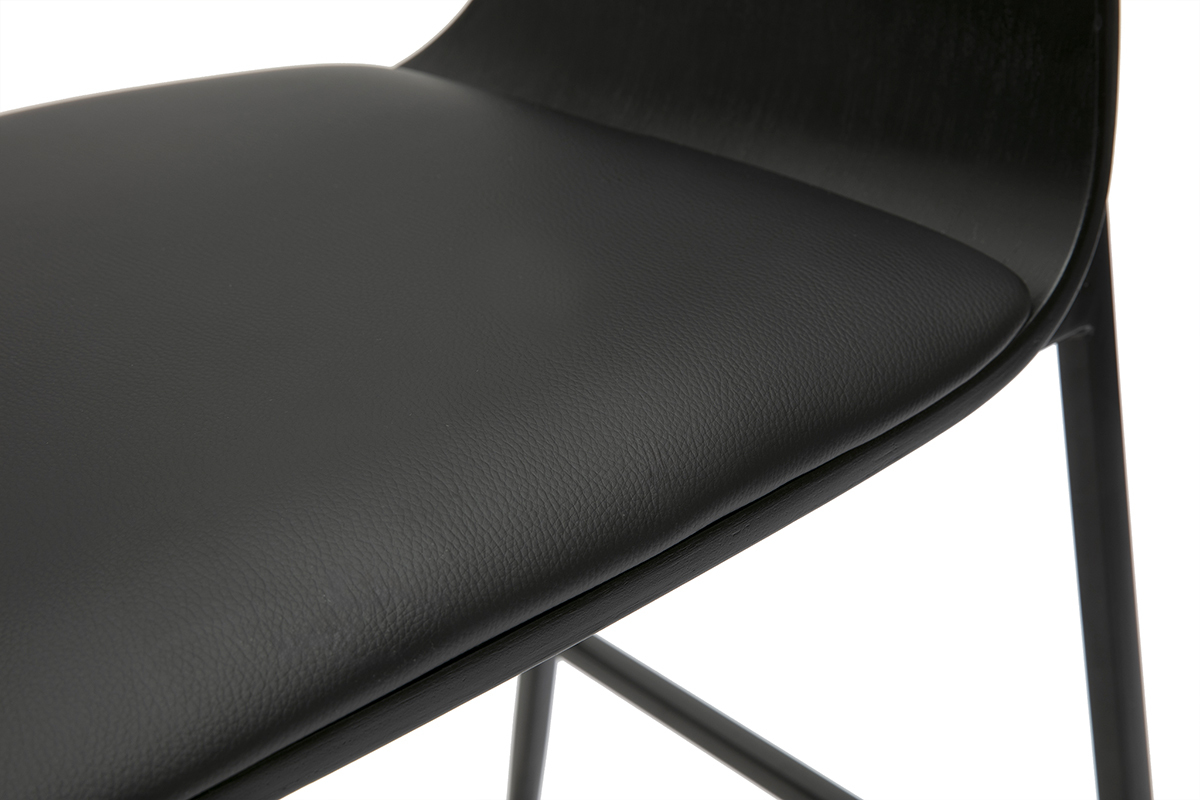 Schwarze Designer-Barhocker (2er Set) WESS