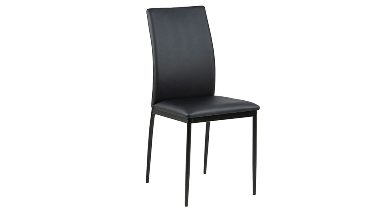 Schwarze Designer-Stühle (4er-Satz) LUCKY