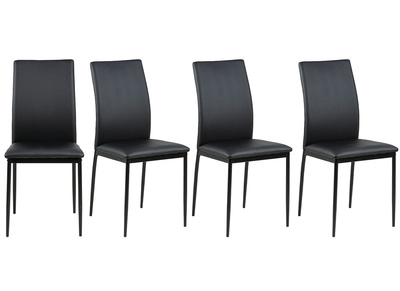 Schwarze Designer-Stühle (4er-Satz) LUCKY