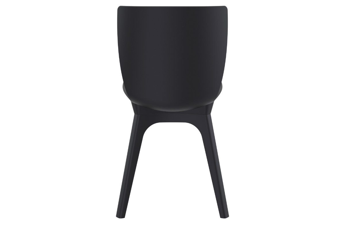 Schwarze Designer-Sthle fr innen und auen (4er-Satz) SWAN