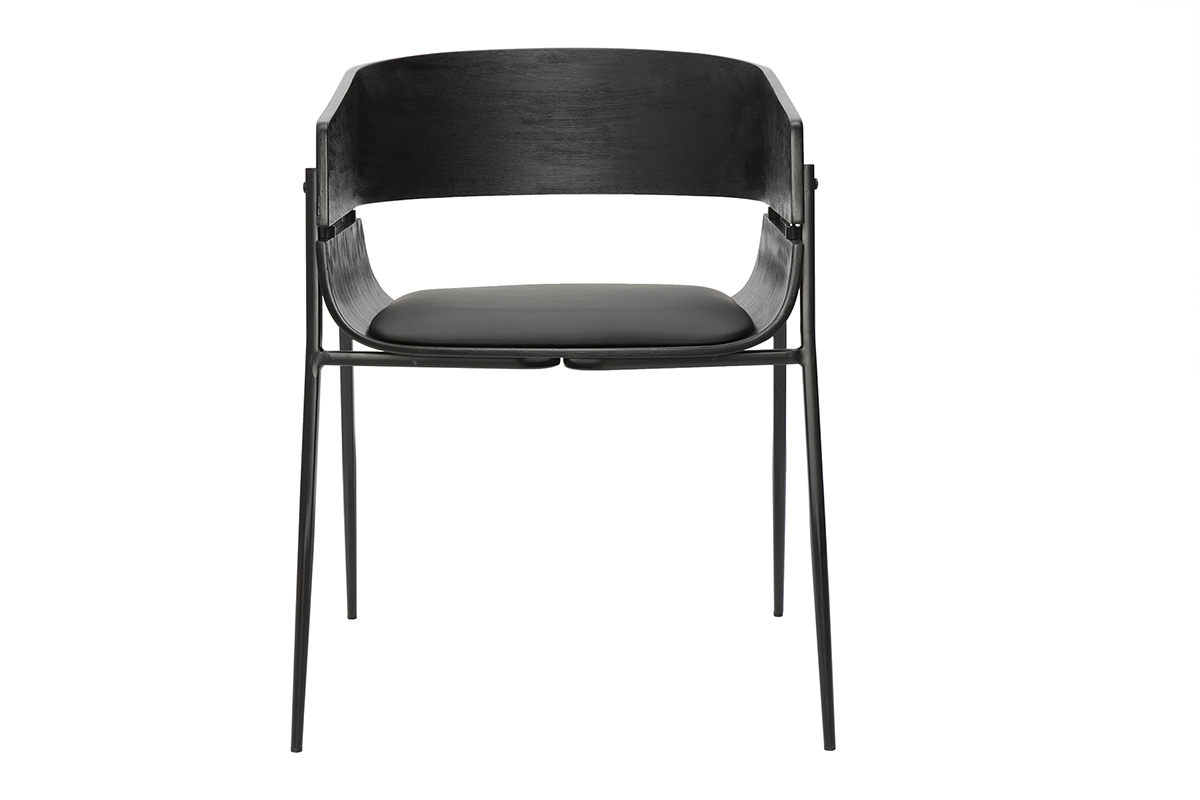 Schwarze Designsthle (2er-Set) WESS