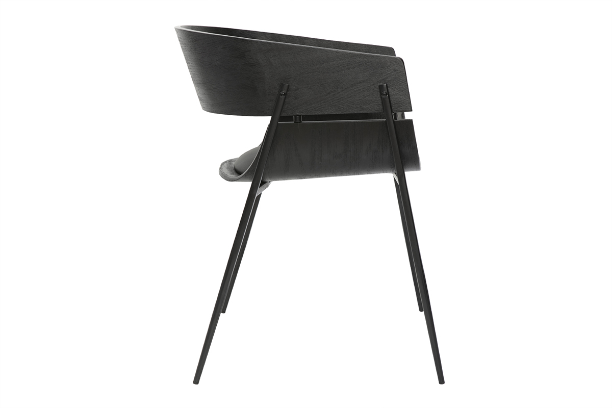 Schwarze Designsthle (2er-Set) WESS