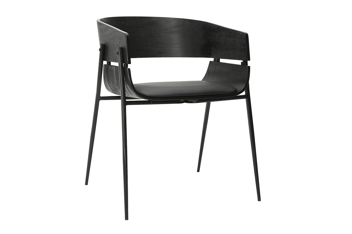 Schwarze Designsthle (2er-Set) WESS