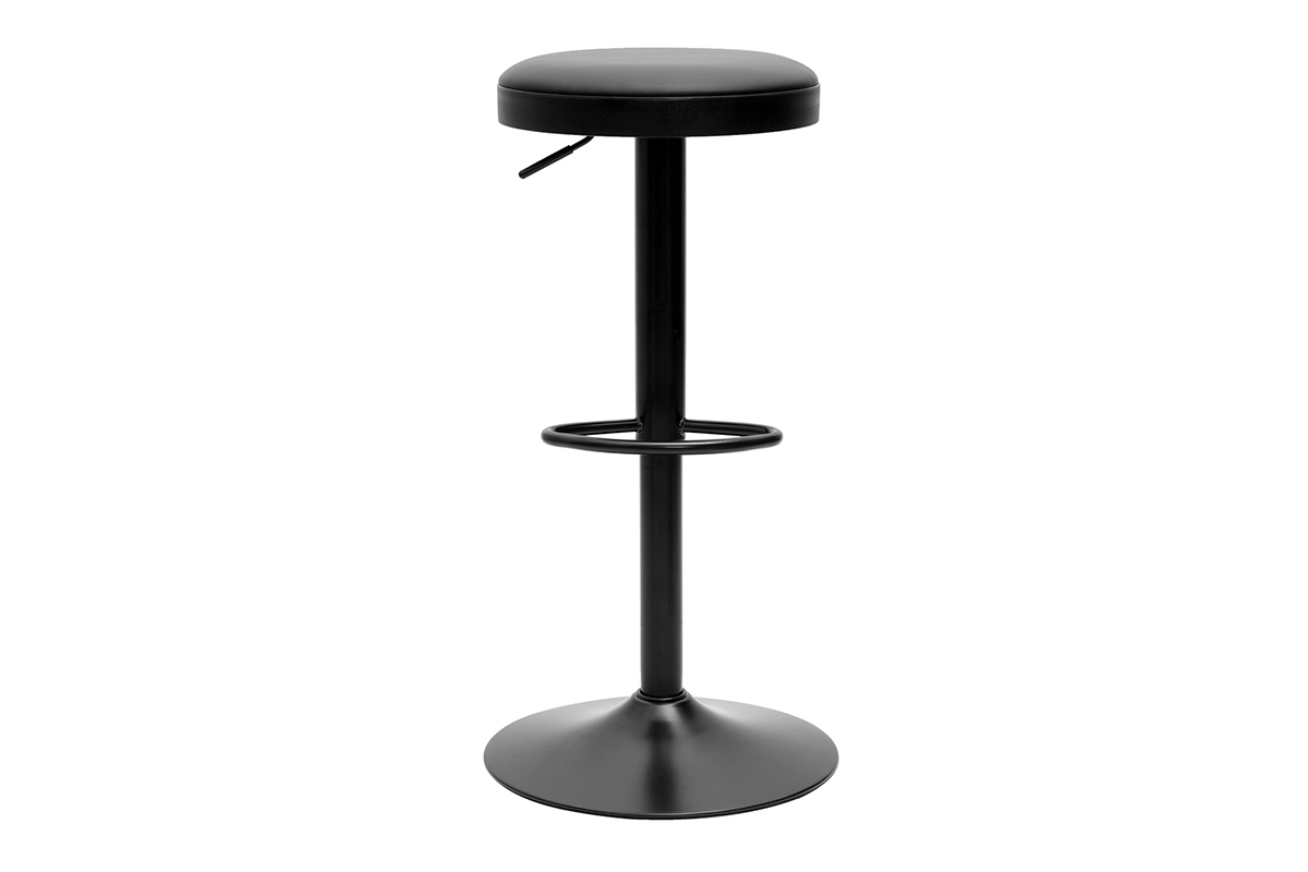 Schwarze hhenverstellbare Barhocker (Set von 2) BYRON