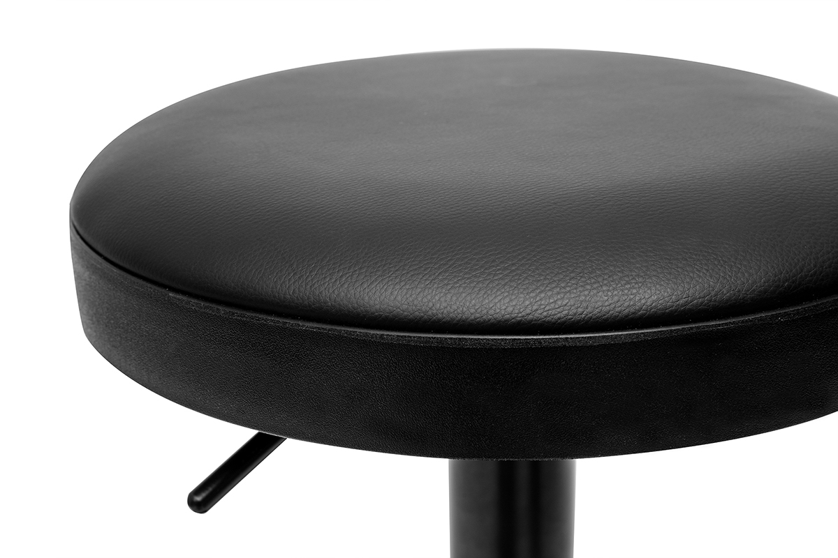 Schwarze hhenverstellbare Barhocker (Set von 2) BYRON