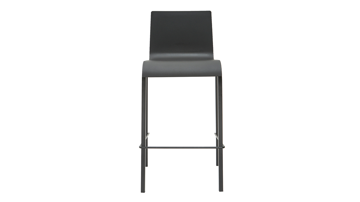 Schwarze stapelbare Designer-Barhocker H65 cm (2er-Satz) KUPA