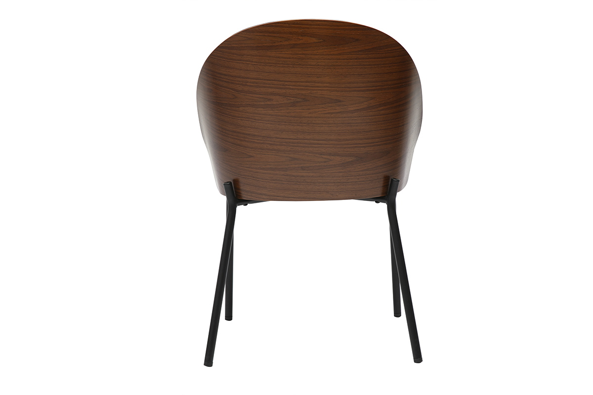 Schwarze St�hle, dunkles Holz und Metall (2er-Set) TUCSON