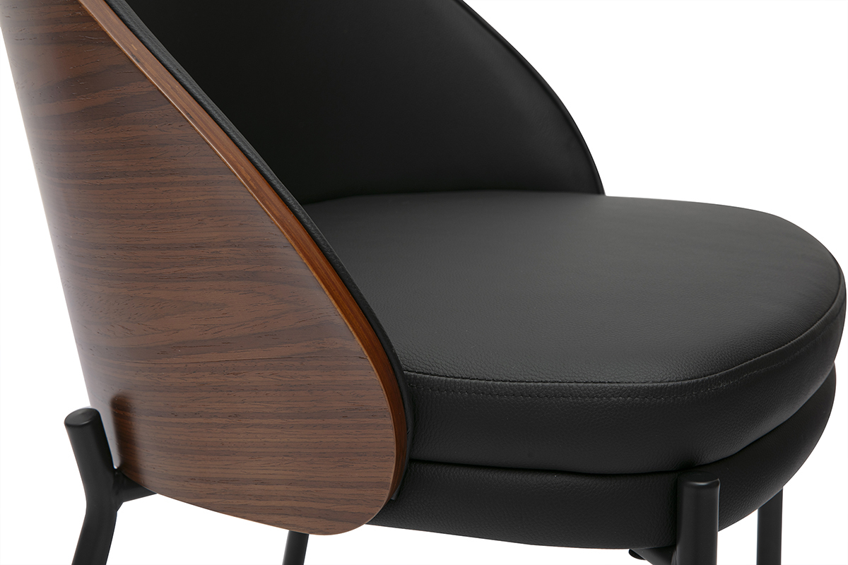 Schwarze St�hle, dunkles Holz und Metall (2er-Set) TUCSON