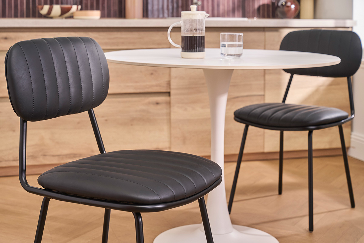 Schwarze Vintage-St�hle (2er-Set) GALWAY