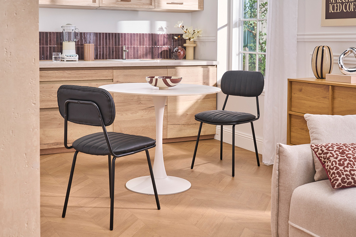 Schwarze Vintage-St�hle (2er-Set) GALWAY