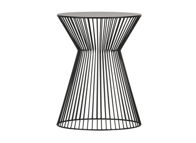 Schwarzer Design-Drahtgestell-Beistelltisch TIMY