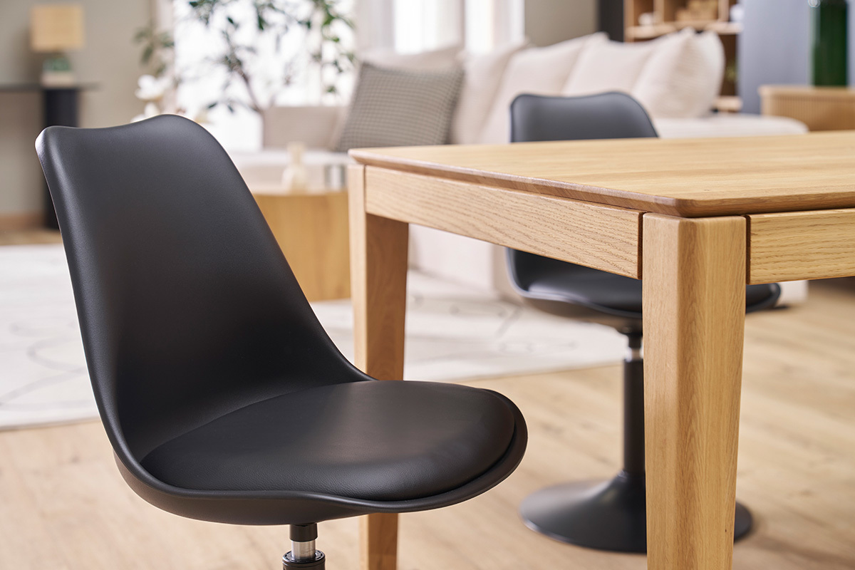 Schwarzer matt Drehstuhl STEEVY V2 Design