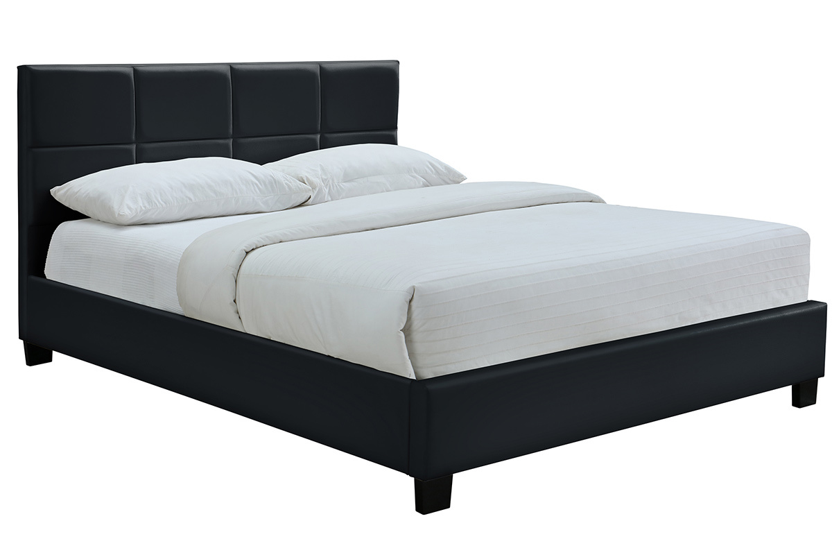 Schwarzes Bett fr Erwachsene SOLAL 160 x 200 cm