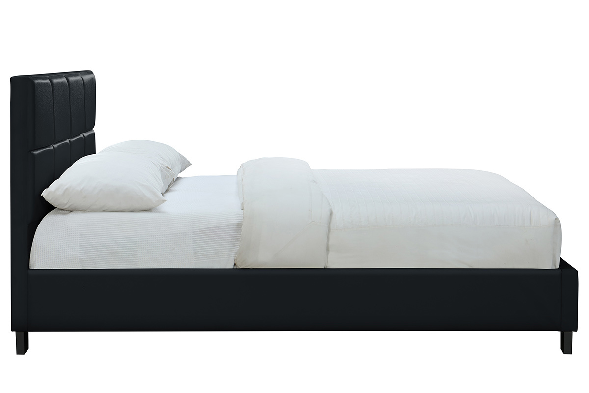 Schwarzes Bett fr Erwachsene SOLAL 160 x 200 cm