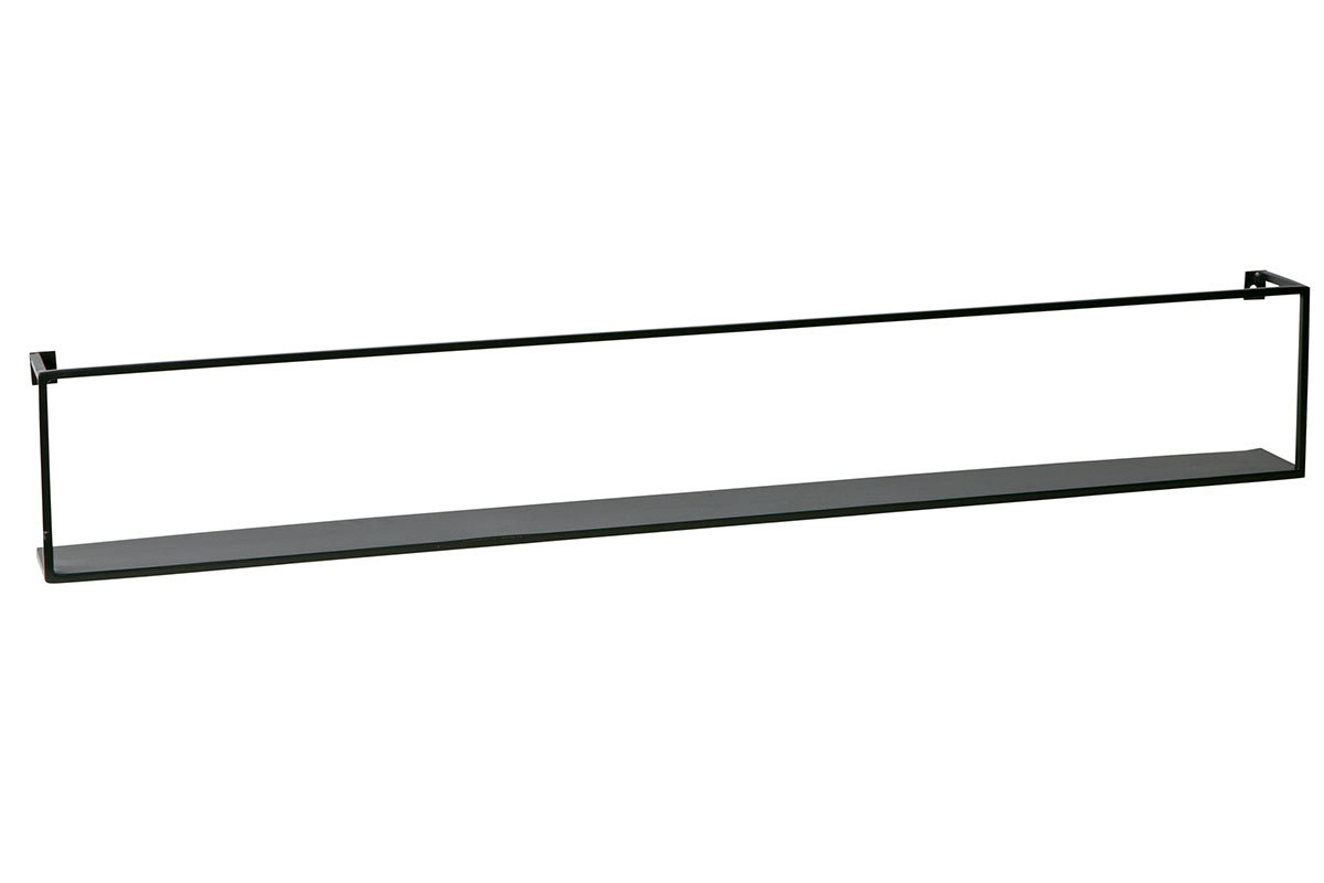 Schwarzes Design-Metallwandregal 100 cm GLENN