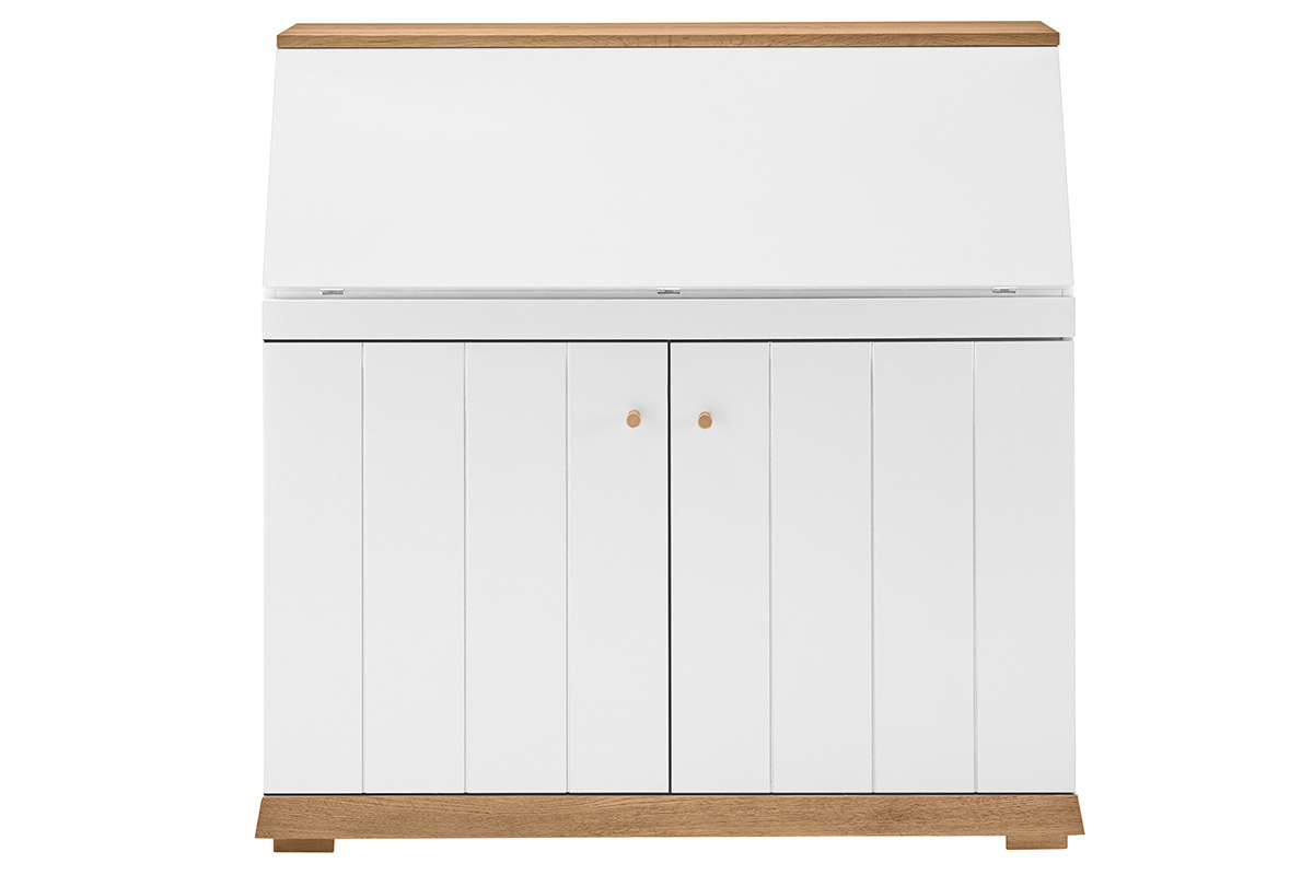 Sekretrmbel naturbelassen wei und Holz B109 cm CAMPO
