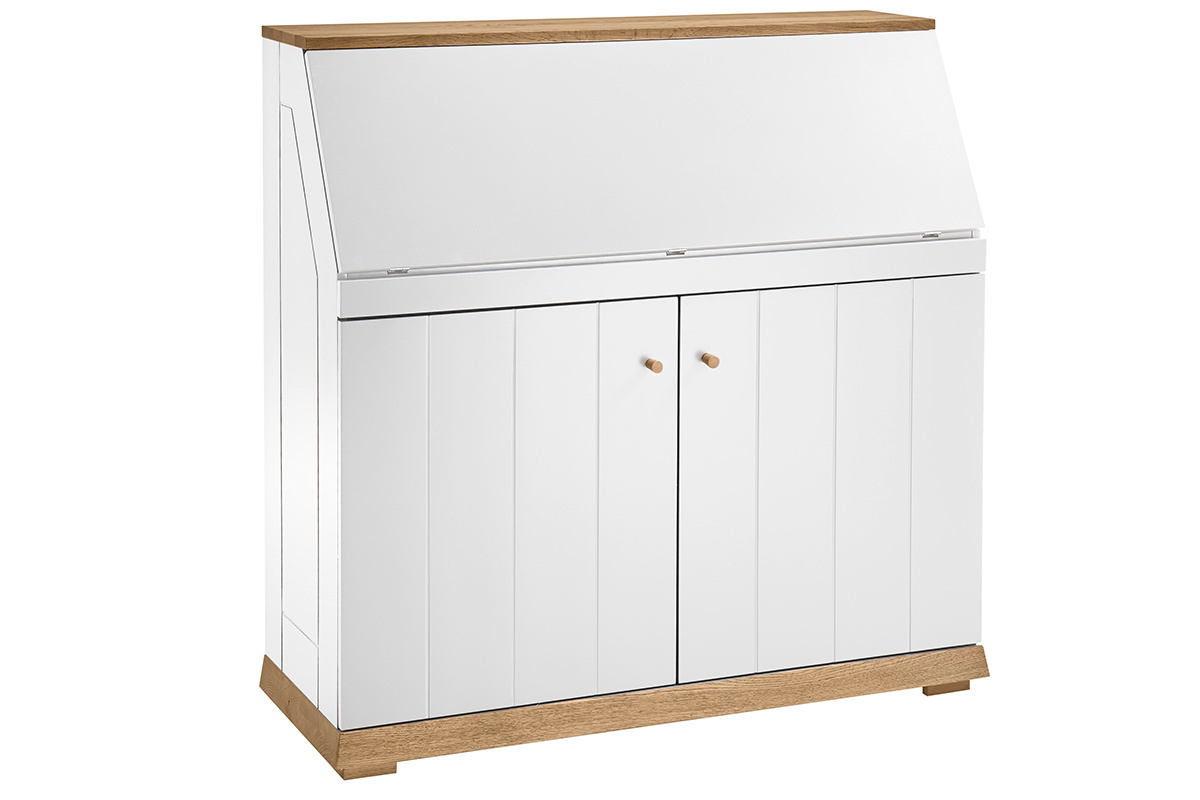 Sekretrmbel naturbelassen wei und Holz B109 cm CAMPO
