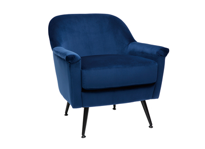 Sessel aus blauem Samt ADAM - Sessel aus blauem Samt ADAM