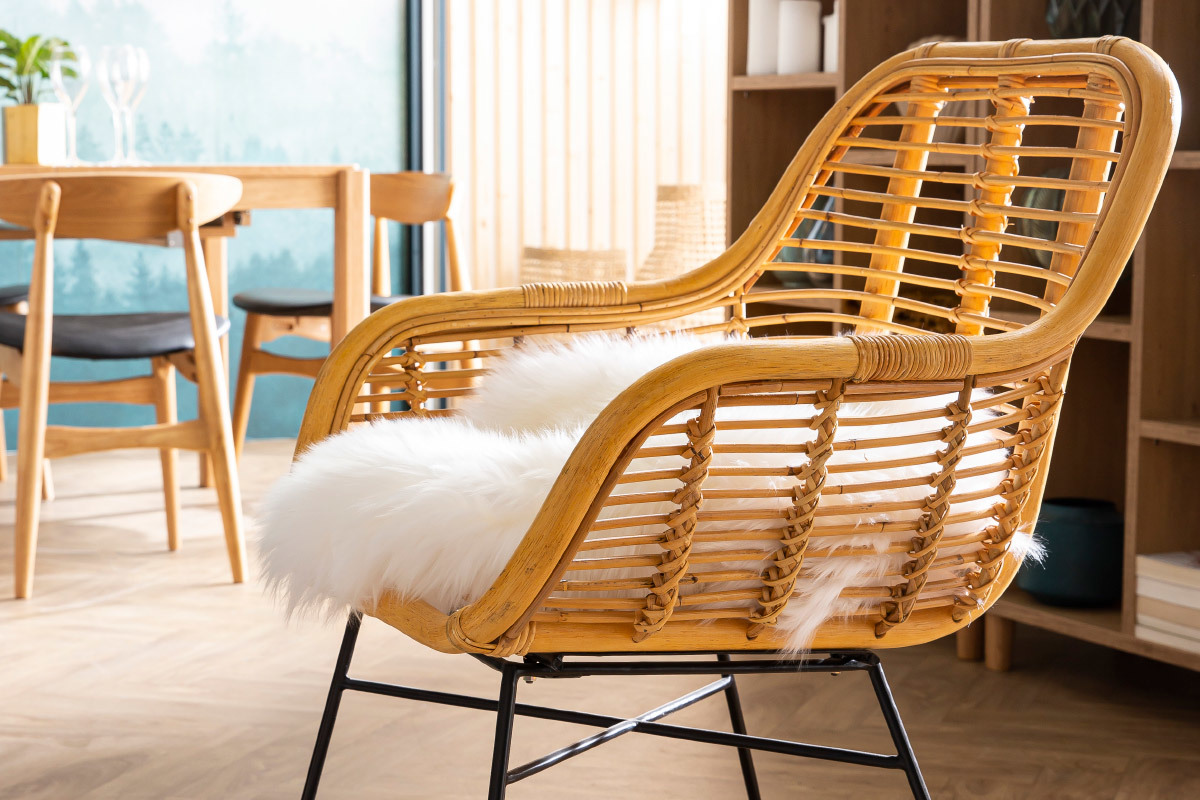 Sessel aus Rattan naturfarben MALACCA
