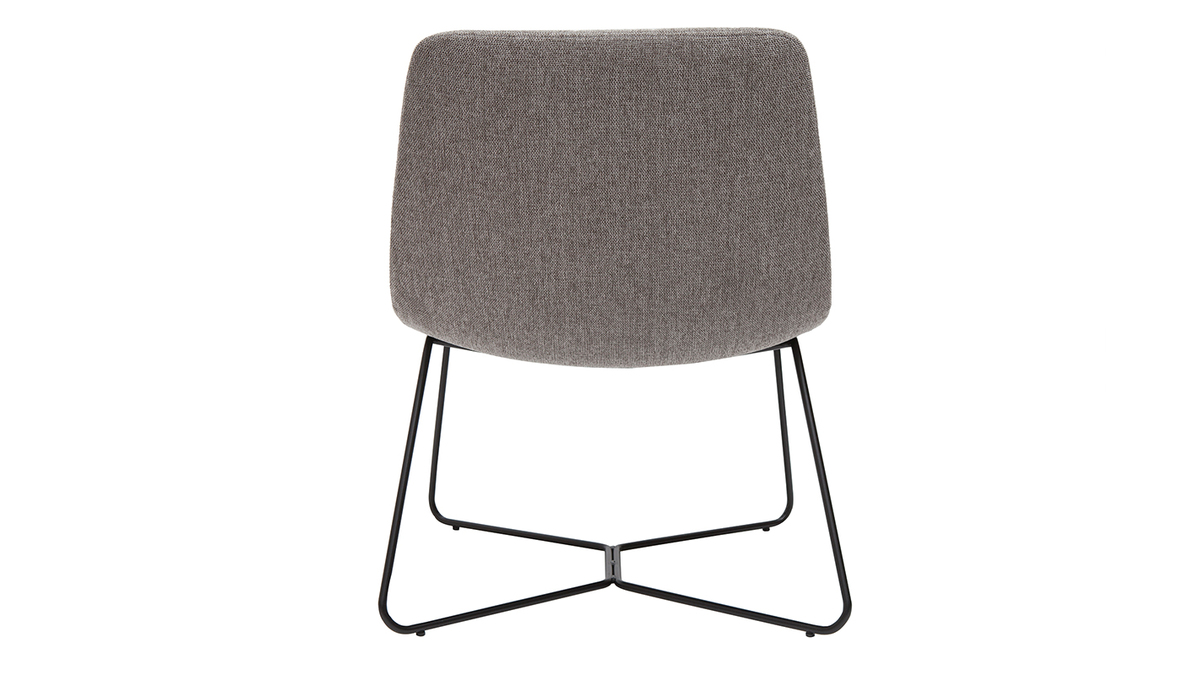 Sessel im grauen Samtdesign mit Metall FARROW