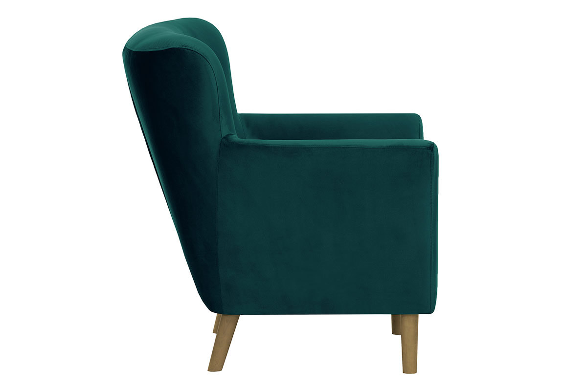 Sessel Klassisch Velours Gr�n MAYFAIR