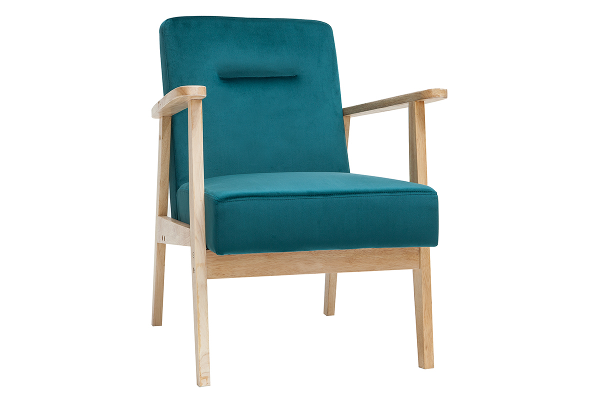 Sessel skandinavisch grau helles Holz ABYSS