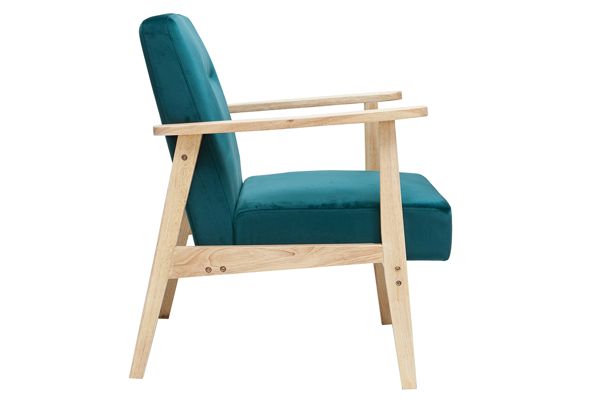 Sessel skandinavisch grau helles Holz ABYSS