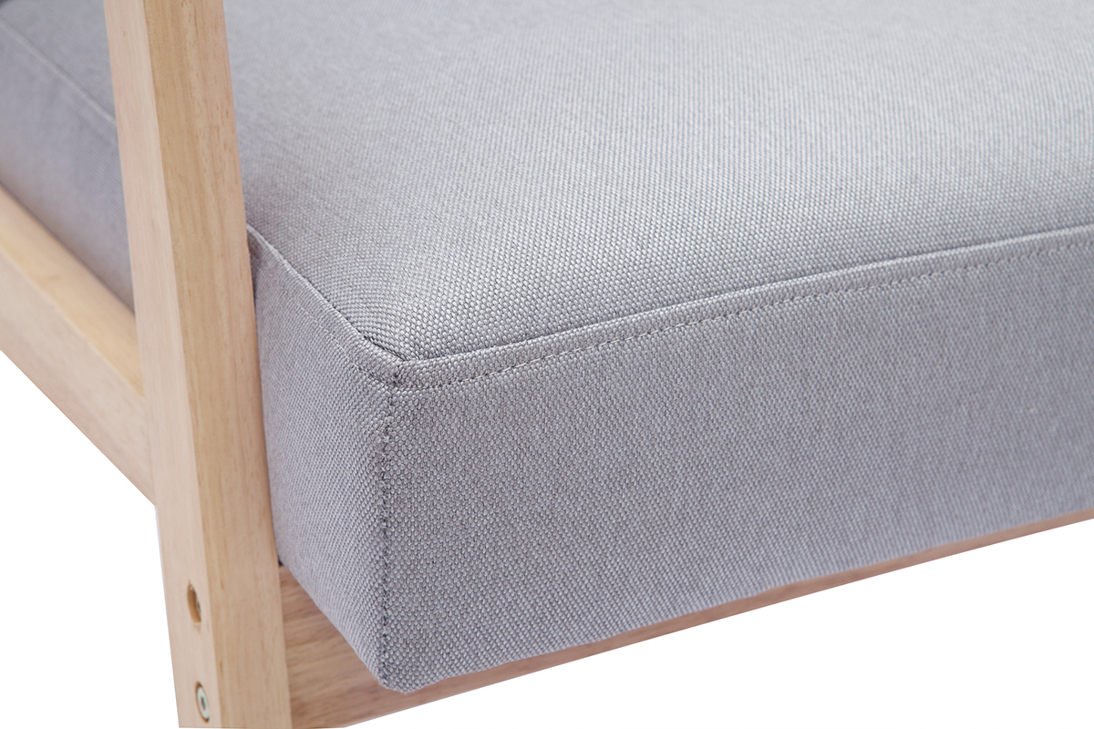 Sessel skandinavisch grau helles Holz ABYSS