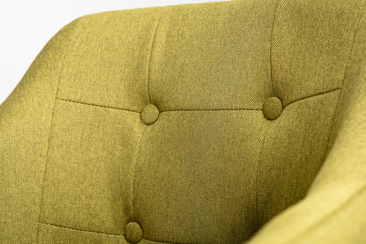 Sessel skandinavisch Stoff Gr�n und F��e aus Holz 2er-Set BALTIK