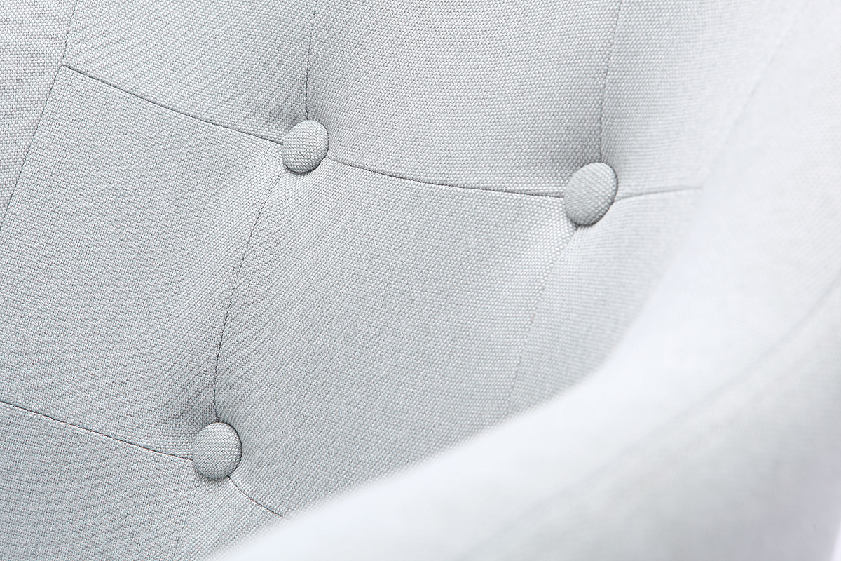 Sessel skandinavisch Stoff Hellgrau und F��e aus Holz 2er-Set BALTIK